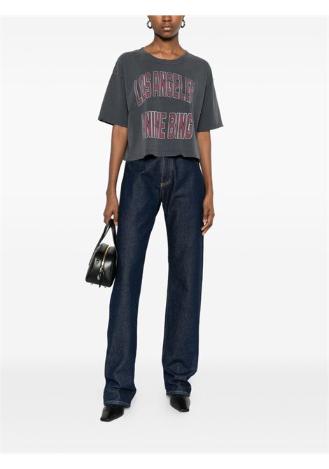 jonny cropped tee woman black ANINE BING | A-08-11739WBL1